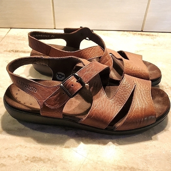 Mephisto Shoes - Mephisto Leather Strappy Comfort Sandals
